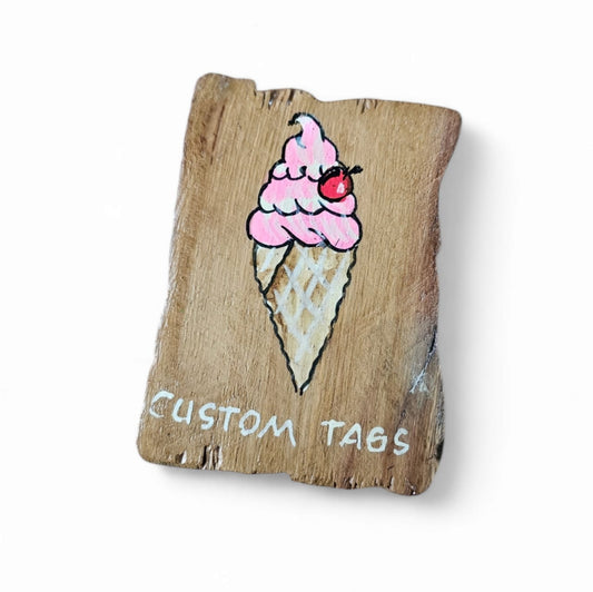 Ice Cream with Cherry Teak Sliced Magnet