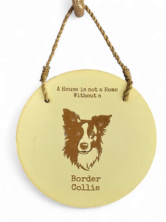 Round Dog Sign - Border Collie