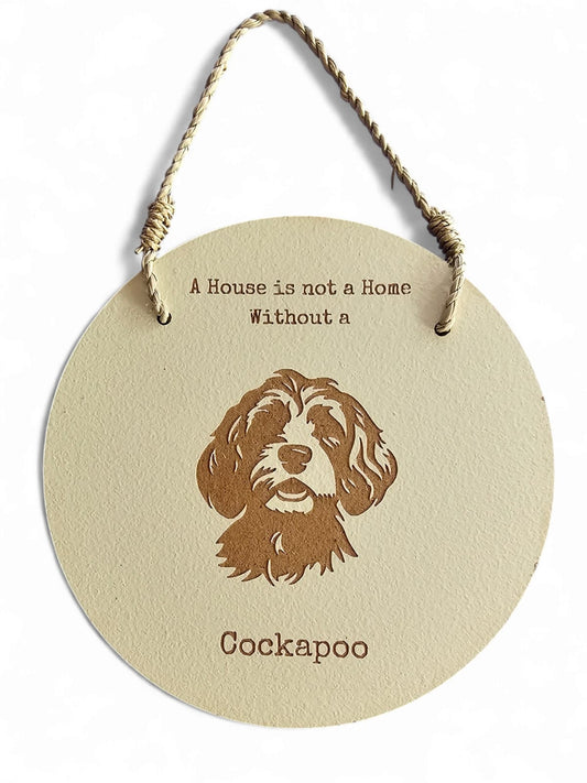 Round Dog Sign - Cockapoo