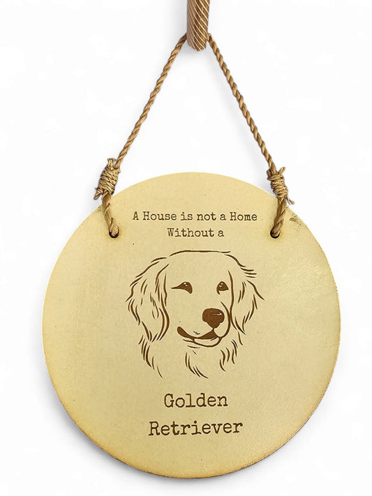 Round Dog Sign - Golden Retriever