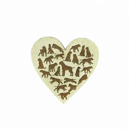 Heart Shape Dogs Magnet