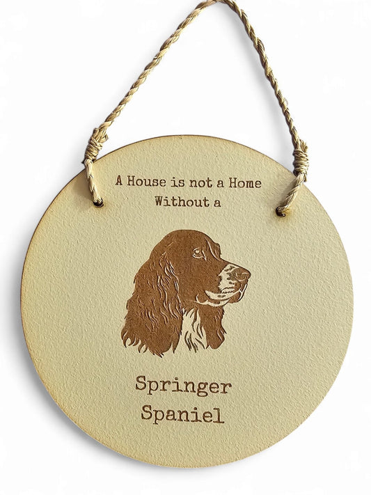 Round Dog Sign - Springer Spaniel