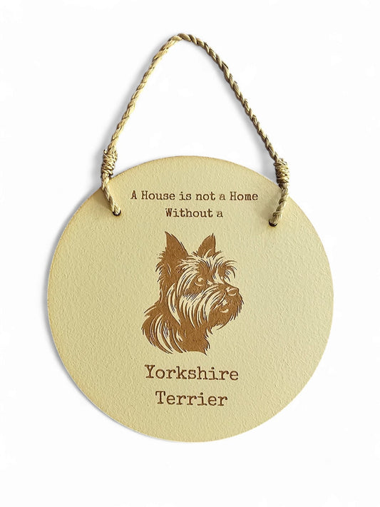 Round Dog Sign - Yorkshire Terrier